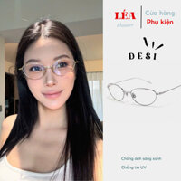 [LÉA GLASSES] Kính mắt kim loại chuyên lắp cận DESI cao cấp Bayonetta Y2K Oval Vintage HOT TREND
