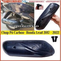 [Lead 2022] Chụp Pô (Ốp Che Pô) Nhựa ABS Vân Carbon Gắn Honda Lead 2017 - 2022 Các bản (Hàng Artistar) Ảnh tự chụp