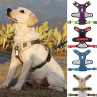 Leadigol Big Dog Harness Mềm phản quang có thể điều chỉnh Phụ kiện cho chó an toàn Oxford