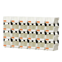 LEADLOONG 6/24 cái Hộp đựng ốc vít khay nhựa Trắng V1 đựng đồ đa năng, linh kiện, nuôi cá, ốc vít kích thước: 137x105x78mm