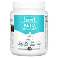 Lean1 Keto Ketogenic Fat Burning Meal Replacement Vanilla 1.2 lb (555 g)
