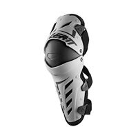 LEATT Dual Axis MX Motocross ATV Knee and Shin Guards (2) White/Black Size XXL