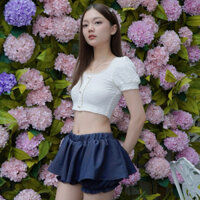 L'EAU I ( DEAL MỞ BÁN ) Bella Set Áo Croptop Chân Váy Bí Bồng Bềnh