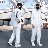 Lebi EVA áo mưa bảo vệ mưa bão mưa Bộ áo mưa / quần đi xe đạp dải phản quang
