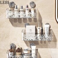 LEBI Giá đỡ cốc hút phòng tắm chống đục lỗ chân đế treo giỏ treo tường giá lưu trữ