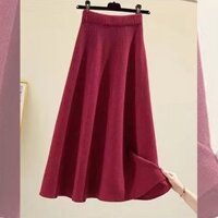 LEC008 - Chân váy len nữ dài 72cm, dáng chữ A trẻ trung, dấu eo dễ dàng phối đồ - Đỏ đô                          - 37885169                                                       Yêu thích