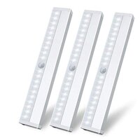 LED Closet Light Motion Sensor Under Cabinet Lighting 20 LEDs Rechargeable Security Closet Lights Wireless Portable Magnetic Stick on Anywhere Stai...