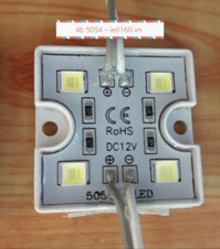 Led cụm 4 bóng 5054-3636 đế nhựa / sắt, ánh sáng tốt.