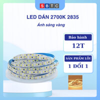 Led Dây 12V Dán SMD 2835 Loại 120 Bóng Led/1m Đủ Các Màu Siêu Sáng, Trang Trí Tủ Bếp, Quần Áo, Kệ, Giường