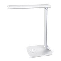 LED Desk Lamp, MoKo Smart Touch Stylish Metal Table Lamp, Rotatable Home Office Lamp with Stepless Brightness/Color Temperature, 5V 2.4A USB Chargi...