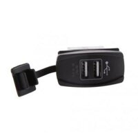 LED Dual 2 USB Ports Car Charger Socket 12V-24V 3.1A For Mobile Phone