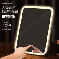 LED Gương Trang Điểm Có Đèn ins Phòng Ngủ Gương Gấp Để Bàn Gia Dụng