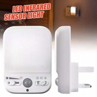 LED Night Light Motion Sensor Plug-in Wall Light Warm White Light Sensor Light for Hallway Bedroom