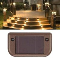 LED Solar Power Light Lamp Outdoor Path Way - White Light Brown