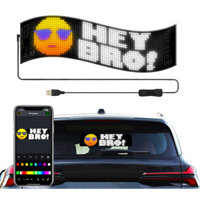 Led Thông Minh Ốp Lưng Dán Màn Hình Linh Hoạt Cửa Sổ Phía Sau Màn Hình LED Kết Nối Bluetooth Màn Hình Ô Tô Phụ Đề Tương Tác Màn Hình Phía Sau
