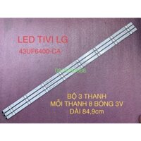 LED TIVI LG 43UF6400 HÀNG MỚI BỘ 3 THANH MỖI THANH 8 BÓNG 3V DÀI 84,9m UF64-UHD-A LG Innorek Direct 43inch UHD