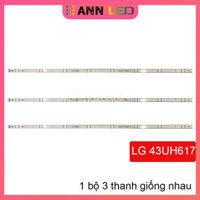 LED TIVI LG 43UH610 43UH617 43UH619 6916L-2744A HÀNG MỚI BỘ 3 THANH, MỖI THANH 8 BÓNG 3V DÀI 84,1cm.