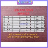 LED TIVI SONY 46R452A LG Innotek 46inch NDSOEM A B TYPE REV0.1 2013 HÀNG MỚI 100%, BỘ 5 THANH A VÀ 5 THANH B