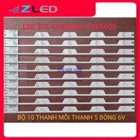 LED TIVI  TCL 55E5800 55E5900 55HR330M05A1 V0 4C-LB5505-HR3 MỚI 100% BỘ 10 THANH MỖI THANH 5 BÓNG 6V DÀI 57cm