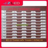 LED TIVI TCL 55E5800 55E5900 55HR330M05A1 V0 4C-LB5505-HR3 MỚI 100% BỘ 10 THANH MỖI THANH 5 BÓNG 6V DÀI 57cm