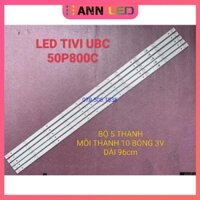 LED TIVI UBC 50P800C  HÀNG MỚI 100% BỘ 5 THANH MỖI THANH 10 BÓNG 3V DÀI 96cm JL.D49052235-044AS-F