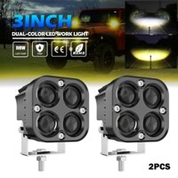 Led Trợ Sáng Bi Cầu Mini Ôtô Xe Máy Đạp Điện Chính Hãng 2 Màu Trắng Vàng Siêu Sáng Chống Nước DC 9-24V