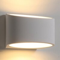 Led Wall Sconces 5W 3000K Warm White Wall Sconce Lighting Plaster Modern Wall Sconce for Staircase Bedroom Living Room Hallway Porch Office Hotel (With 9W G9 Led Bulb)