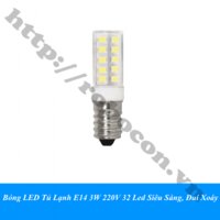 LED174 Bóng LED Tủ Lạnh E14 3W 220V 32 Led Siêu Sáng Đui Xoáy
