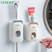 LEDFRE Automatic Toothpaste Dispenser with Dust-proof Toothbrush Holder Wall Mounted Toothpaste Squeezer Holder Bathroom LF71006