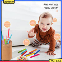 (Ledmarket) Đồ chơi học tập mầm non Bộ cốc phân loại màu gỗ Đồ chơi giáo dục cho trẻ mới biết đi cho kỹ năng vận động tinh Trò chơi phù hợp giác quan Bé trai Bé gái Hoạt động học tập mầm non