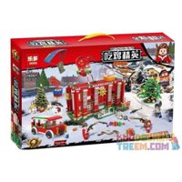 LEDUO 78061 TRẬN CHIẾN SINH TỒN bộ đồ chơi xếp lắp ráp ghép mô hình Pubg Battlegrounds EAT CHICKEN ELITE Bắn Súng 1037 khối