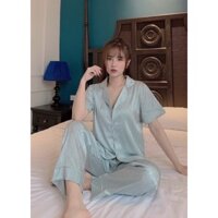 [Lee FASHION SHOP]Đồ Bộ Pijama Lụa quần dài, chất vải Latin siêu mịn-mát, Không nhăn - không phai màu