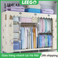 Leego Tủ quần áo 20MM Tủ Vải Kệ Tủ Vải Metal Tủ đựng quần áo tủ quần áo trẻ em chịu lực 500 kg Chống ẩm và bụi