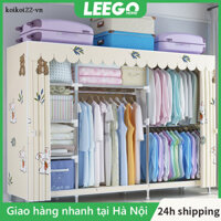 Leego Tủ quần áo 20MM Tủ Vải Kệ Tủ Vải Metal Tủ đựng quần áo tủ quần áo trẻ em chịu lực 500 kg Chống ẩm và bụi