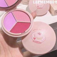 LEEMEMBER Phấn má hồng ba màu Dorayaki dễ thương mở rộng