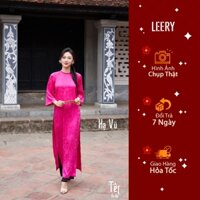 LEERY - Áo dài gấm cổ tết sam Hạ Vũ, dáng áo dài cách tân form suông hiện đại Tết 2025