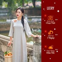 LEERY - Áo dài thiết kế Nguyệt Chi Áo dài cao cấp form suông nhẹ Áo dài cách tân hiện đại Tết 2025