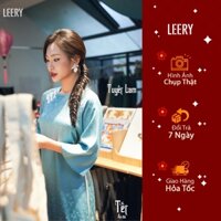 LEERY - Áo dài thiết kế Tuyết Lam Áo dài cao cấp form suông nhẹ Áo dài cách tân hiện đại Tết 2025