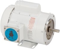 Leeson 113583.00 White Epoxy Painted Washguard Motor, 1 Phase, 56C Frame, Rigid Mounting, 1HP, 3600 RPM, 115/208-230V Voltage, 60Hz Fequency