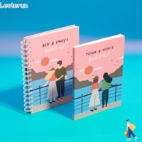 Leeterun Quà tặng ngày lễ tình nhân, Giấy cá nhân Cặp đôi Danh sách điều ước Tạp chí, Xuất hiện Nhật ký di động 8 inch Người đàn ông