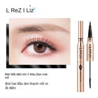 leezi / Liz-Electric Eye Stereo Double-tip Pen-Eyeliner Mascara-Một lần sử dụng hai lần-Không dễ lem-Bút hai đầu chống thấm nước và mồ hôi