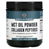 Left Coast Performance MCT Oil Powder Collagen Peptides with Prebiotic Acacia Fibre Unflavored 16 oz (454 g)