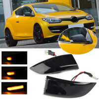 Left + Right Side Pair Side Wing Mirror Dynamic Blinker Indicator Mirror Turn Signal Light For Renault Mk3 2007-2015
