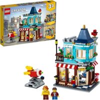 LEGO 31105 Creator 3-in-1 Townhouse Toy Store - Cake Shop - Florist Building Set, with Flowers and Working Rocket Ride,