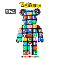 Lego Bearbrick 55cm Gấu Bảng chữ Cái ABC Size lớn LEGOXINZBR1700