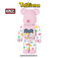 Lego Bearbrick 55cm Trái Tim có Đèn LED màu Hồng Size lớn LEGOXINZBR1741