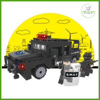 Lego cảnh sát swat, đồ chơi lắp ráp mô hình máy bay trực thăng, xe cảnh sát swat- Tiệm Nhà Bơ 686