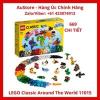 [LEGO CHÍNH HÃNG] 11015 - Bộ Gạch Vòng Quanh Thế Giới (LEGO Classic Around The World 11015, Bricks Set for Kids 4+)