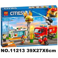 Lego City 60214 - Lari 11213 Xếp hình cuộc diễn tập xe ô tô Cứu hoả 345 Mảnh-đồ chơi sáng tạo