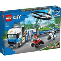 Lego city 60244 ,Lego xe cảnh sát bắt cướp, trực thăng có thể được bắn bay lên được.